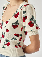 Load image into Gallery viewer, Twinset Cotton Sweater with Cherry Print
