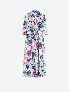 Vilagallo Brenda Dress in Multicolour Voile