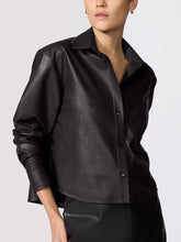 Load image into Gallery viewer, Brochu Walker Everyday Cropped Vegan Leather Shirt
