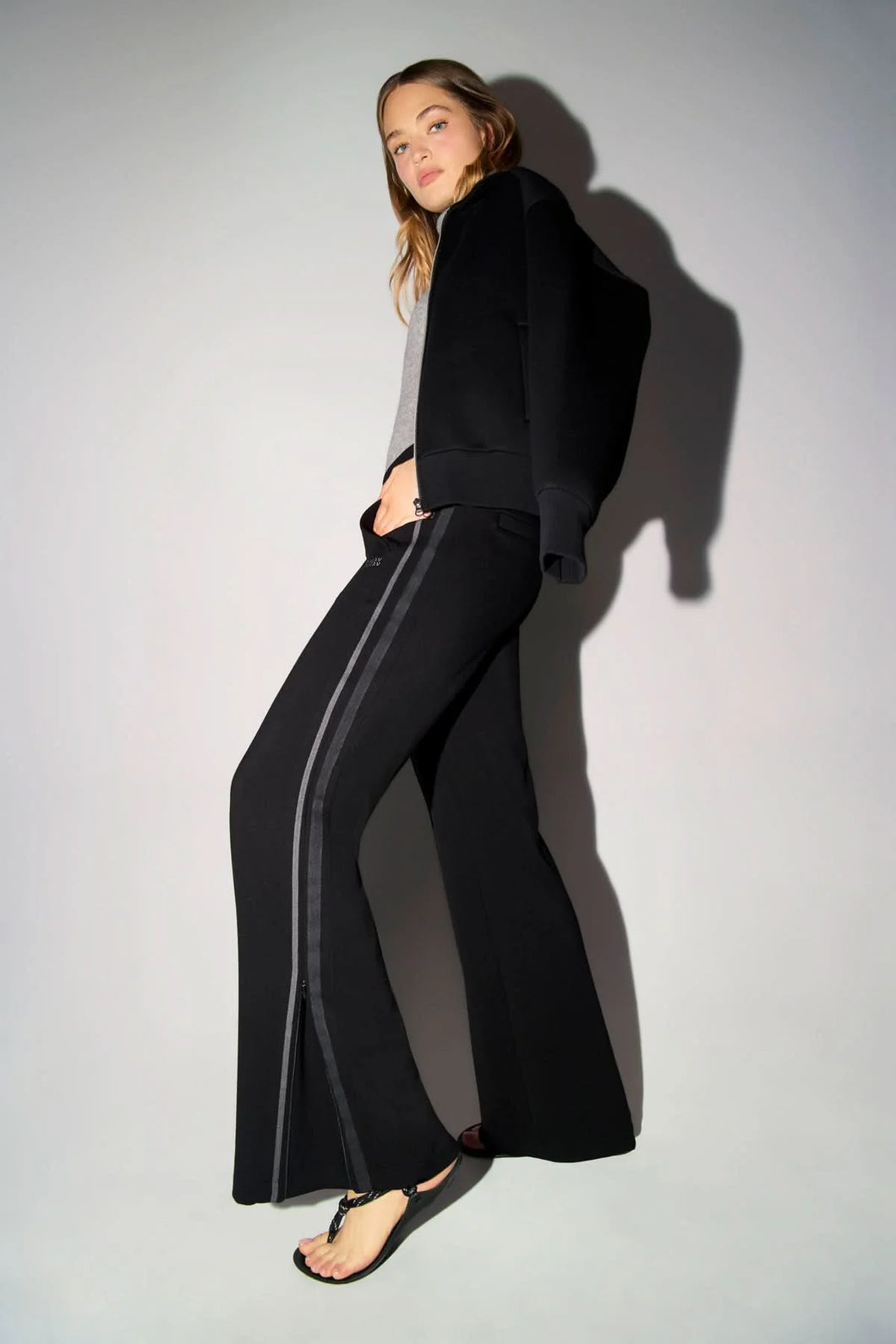Cambio Amelia Side Stripe Pant in Black
