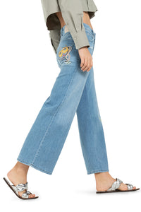 Cambio Palazzo Cropped Jeans in Summer Love