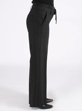 Load image into Gallery viewer, Cambio Amelie Double Waist Pinstripe Pant in Black
