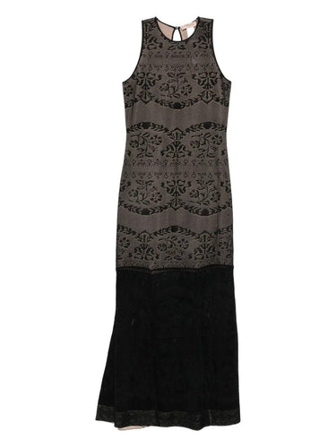Twinset Long Knit Dress in Black