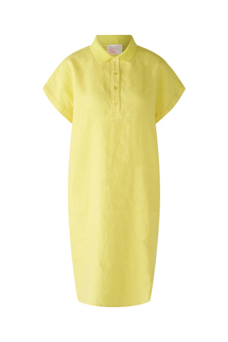 Oui Linen & Cotton Dress in Yellow