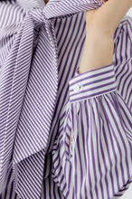 Load image into Gallery viewer, Oui Striped Blouse with Bow in White Violet
