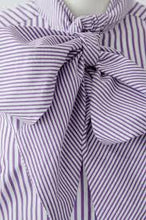 Load image into Gallery viewer, Oui Striped Blouse with Bow in White Violet
