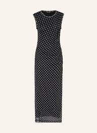 Marc Aurel Polk-a-dot Mesh Dress in Black