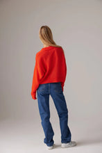 Load image into Gallery viewer, Crush Cashmere Amara Lolas Cropped Cardigan in Chilli
