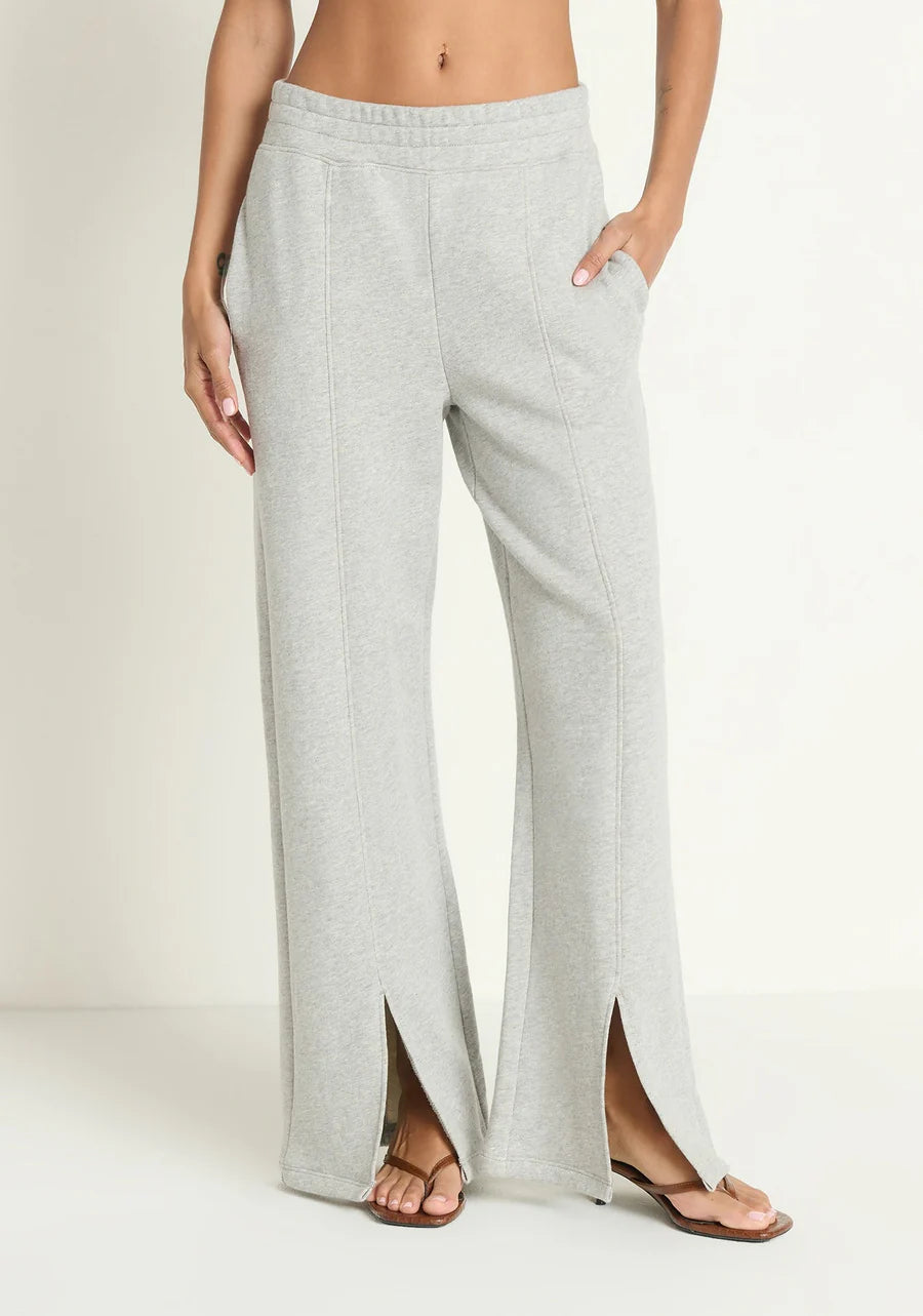 Nation LTD. Lincoln Front Slit Pant in Heather Grey