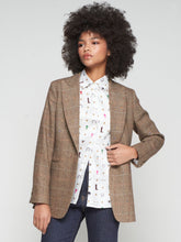 Load image into Gallery viewer, Vilagallo Sophia Blazer in Brown Herringbone
