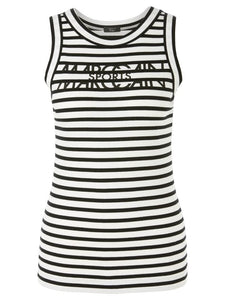 Marc Cain Striped Tank Top in Black & White