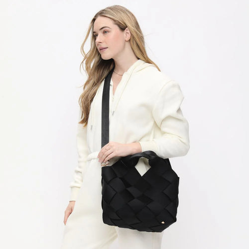 Sol And Selene Resilience Woven Neoprene Tote in Black