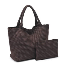 Load image into Gallery viewer, Sol And Selene Sky&#39;s The Limit Large Tote Bag in Chocolate
