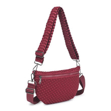 Load image into Gallery viewer, Sol And Selene Ethereal Woven Neoprene Belt Bag in Wine
