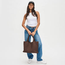 Load image into Gallery viewer, Sol And Selene Sky&#39;s The Limit Large Tote Bag in Chocolate
