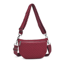 Load image into Gallery viewer, Sol And Selene Ethereal Woven Neoprene Belt Bag in Wine
