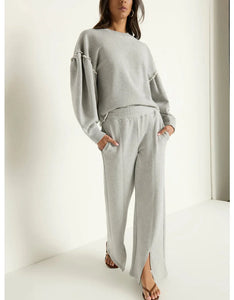 Nation LTD. Shane Sweatshirt in Heather Grey