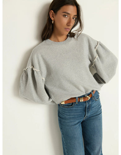 Nation LTD. Shane Sweatshirt in Heather Grey