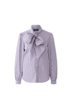 Load image into Gallery viewer, Oui Striped Blouse with Bow in White Violet
