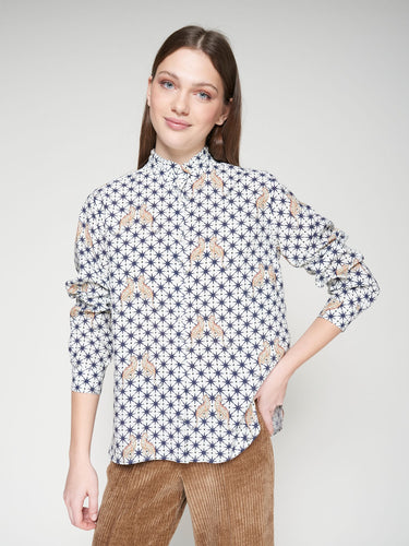 Vilagallo Andy Shirt in Leopard Star Print