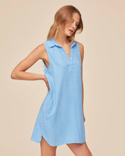 Load image into Gallery viewer, Bella Dahl Sleeveless A Line Dress in Tidal Blue
