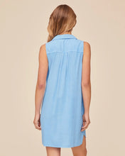 Load image into Gallery viewer, Bella Dahl Sleeveless A Line Dress in Tidal Blue

