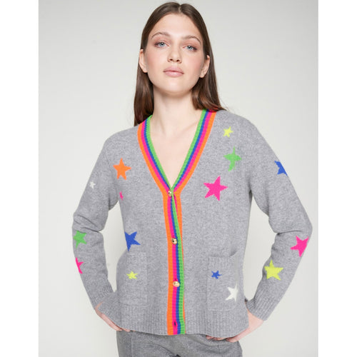 Vilagallo Alina Stars Cardigan in Grey