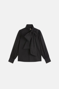 Suncoo Leny Bow Tie Blouse in Black
