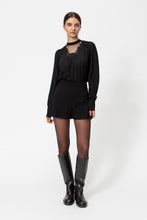 Load image into Gallery viewer, Twinset Lace Appliqué Blouse in Black
