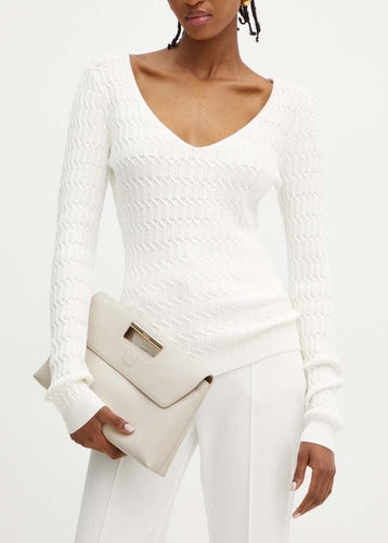 Twinset Textured Sweater in Snow