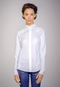 Max Volmary Stretch Cotton Shirt in White