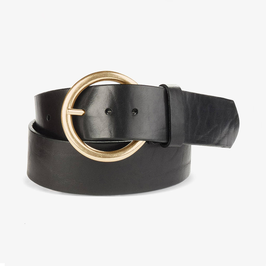 Brave Leather Vika Bridle Belt in Black