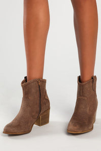 Chinese Laundry Unite Western Booties in Taupe