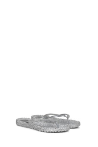 Ilse Jacobsen Cheerful Flip Flops in Silver Glitter